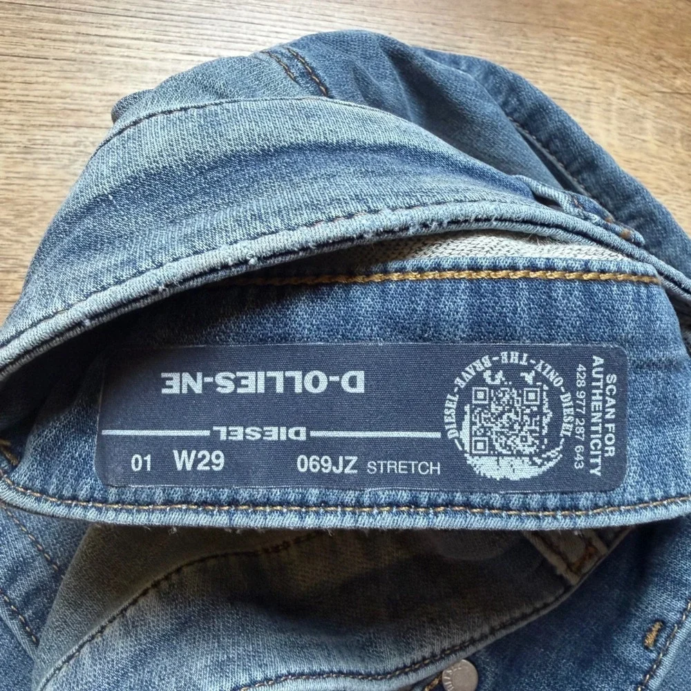 Diesel JoggJeans Womens W29 Blue D-Ollies-NE Slim Stretch Denim Light Wash 069JZ